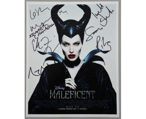 Maleficent, promotional photograph signed by six including Angelina Jolie, Elle Fanning, Imelda Staunton, Sam Riley, Lesley M