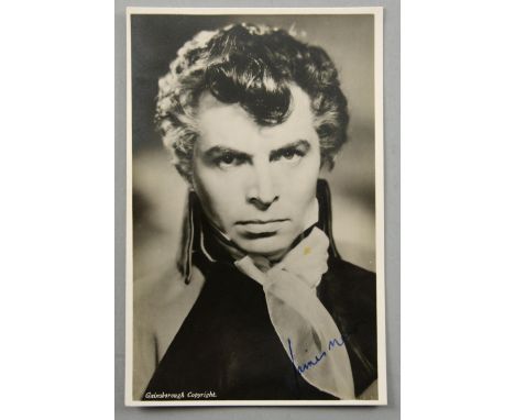 Revised Estimate - James Mason signed photo / card, 6 x 4 inches.Provenance: This lot has been consigned by Duncan Halls, a c