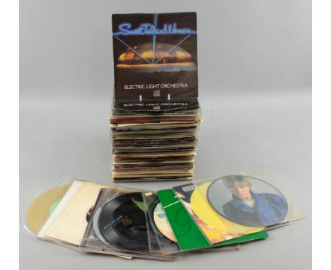 90+ Coloured limited edition vinyl & picture 7 inch discs including Electric Light Orchestra, Skid Row, The Police, John Foxx