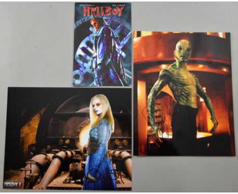 Hellboy signed items including DVD insert signed by Ron Perlman, John Hurt, Rupert Evans, Corey Johnson, Kevin Trainer & two 