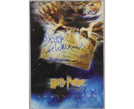 Revised Estimate - Harry Potter and The Philosophers Stone poster signed by 11 including Alan Rickman, Maggie Smith, Zoe Wana