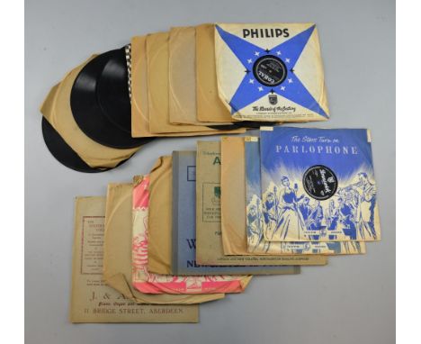 140+ 78rpm records including London American, Brunswick, Coral, Parlophone, Decca, Columbia, Oriole, HMV, Capitol, Polygon, P