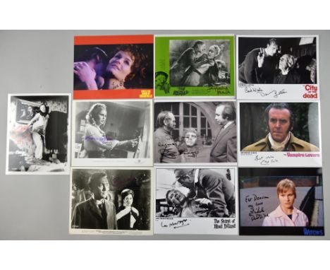 Revised Estimate - Hammer Horror, 10 signed promotional photographs including Isla Blair, Barbara Shelley, Veronica Carlson, 