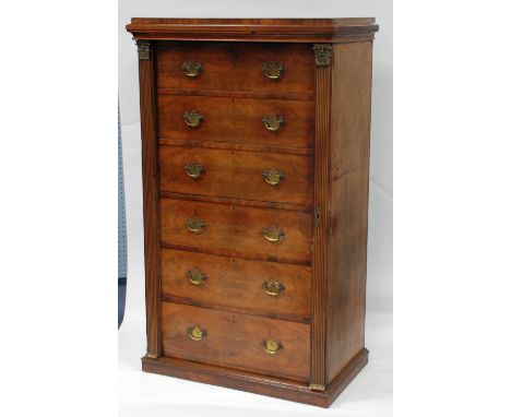 W&C WILKINSON LONDON  19TH CENTURY MAHOGANY SECRÉTAIRE À ABATTANT, the secretaire section having an upright fall-front faced 