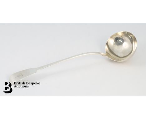 Large Georgian silver ladle, London hallmark, dated 1817, mm William Eley&nbsp;I &amp; William Fearn, 33.5 cms in length, app