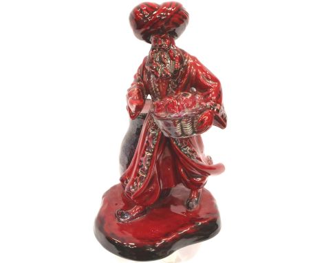 Royal Doulton Flambe figurine, The Lamp Seller, HN 3278, H: 24 cm. No cracks, chips or visible restoration. P&amp;P Group 2 (