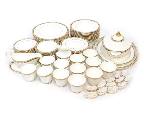 A Royal Doulton part tea and dinner service decorated in the Forsyth pattern, to include tureen and cover, soup bowls, dinner