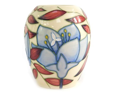 A Moorcroft pottery vase decorated in the Jacob's Ladder pattern, designed by Alicia Amison, impressed marks to underside and