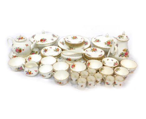 A Royal Worcester part tea, coffee and dinner service decorated in the Roanoke pattern, to include teapot, coffee cans and sa
