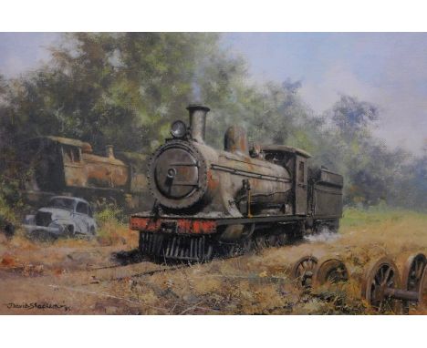 After David Shepherd (1931-2017). The Zambezi Saw Mills Railway, signed limited edition print number 604/850, 22cm x 32cm. 
