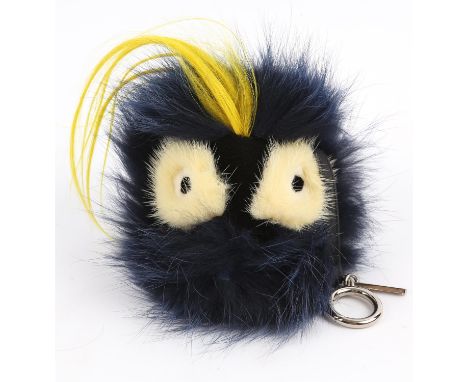 FENDI A real fox fur "FUR BUG MONSTER" handbag charmCondition Report:  Good condition