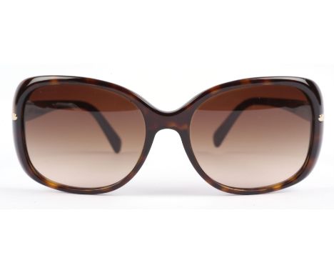 PRADA ladies brown sunglasses in case with original box, care leaflet and cloth and receipt for £345 dated 2014Condition Repo