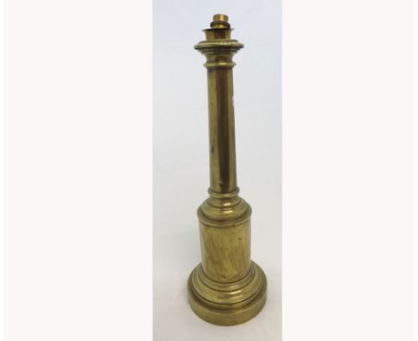 Large Brass pedestal Table Lamp marked  Patent Elliptic Lamp No 990 , 22  high 