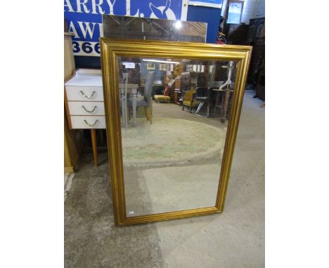 Step framed bevelled mirror 100x70cm approx