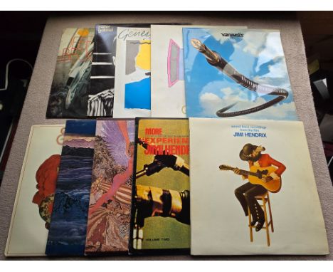 Collection of 10 Rock LP's to inc Genesis Santana Jimi Hendrix Vangelis etc