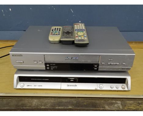 Panasonic DVD recorder and VHS player with remotes from a house clearance&nbsp;