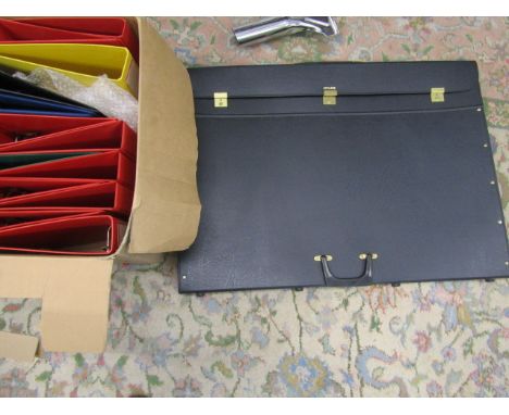 Art portfolio folder/plan case and box ring binders