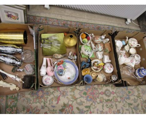 4 boxes various ceramics inc Royal Albert, Wade, Poole etc etc