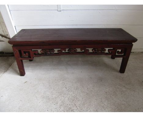 Chinese hardwood bench 112x 33cm 40 cm H