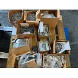 (F) (New) Pallet of Misc. Hardware, Stainless U-Bolts, 6" B-Line Straps, Electronic Plates, & More