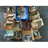 (F) (New) Pallet of Misc. Hardware, Bolts, Flat Washers, U-Bolts, Nuts, Lock Washers, & More, Gross