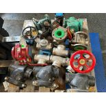 (KB) (New) Pallet of Assorted Valves, 3" Stainless Check Valves, ABZ 3" Stainless Butterfly, Klinger