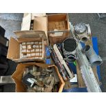 (F) (New) Pallet of Misc. Items, Gauges, Electrical, Shocks, Door Top Drip Strips, & More