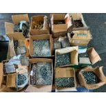 (F) (New) Pallet of Misc. Hardware, Bolts, Flat Washers, Conduit Boxes, & More, Gross Weight 504-LB.