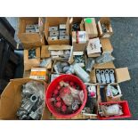 (F) (New) Pallet of Misc. Electrical Hardware, Conduit Boxes, Fitters, Housings, Connectors, Bodies,