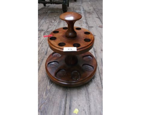 Cylindrical eight compartment two tier pipe holder