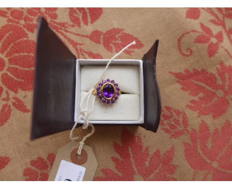 Amethyst cluster ring (Size R/S)