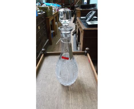 Cut glass wine decanter