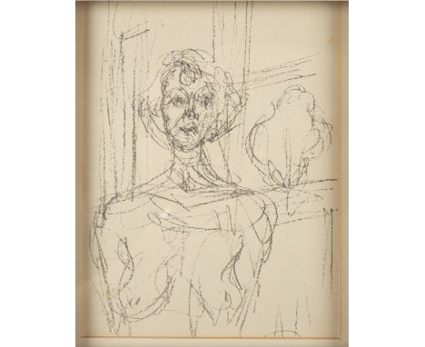 DESCRIPTION: Alberto Giacometti (Swiss, 1901-1966). Lithograph on arches paper. Annette. From the book of Prints from Mourlot