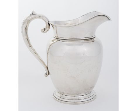 DESCRIPTION: Manchester Silver Company sterling water pitcher. With hallmark to bottom. Stamped "Sterling / 969 ; 4-1/2pt.". 