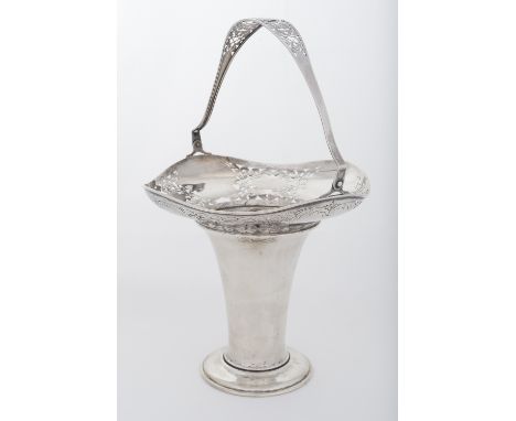 DESCRIPTION: R. Wallace &amp; Son's sterling basket. Openwork floral design to top. Not monogrammed. With Wallace hallmark to