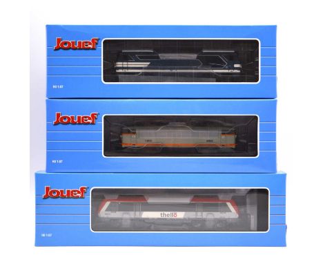 Jouef HO gauge model railway diesel locomotives, three including ref HJ2077 BB8630 SNCF; HJ2288 BB 36010 'Thello'; HJ2328 BB6