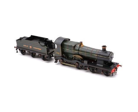 A scratch-built Fine Scale O gauge locomotive and tender, Bulldog class 4-4-0 'Isle of Guernsey', no.3312, 2-rail. Built by C