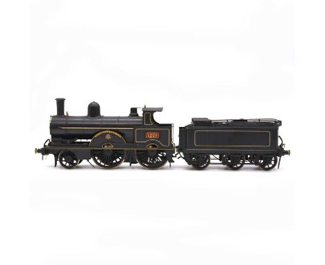 James Stanley Beeson scratch-built Fine Scale O gauge locomotive and tender, 'Belted Will' Precedent Class 2-4-0, no.1220, 2-