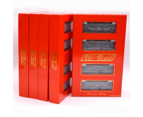 Hi-Rail HO gauge model railway rolling stock packs, NHDF, pack of four (x5).Qty: 5