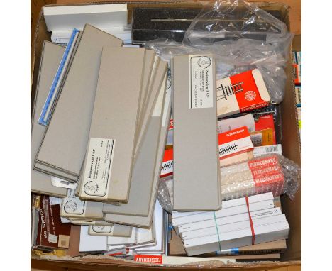HO gauge model railway track and points, a large box full of various types and makers, mostly HO but there are my some other 