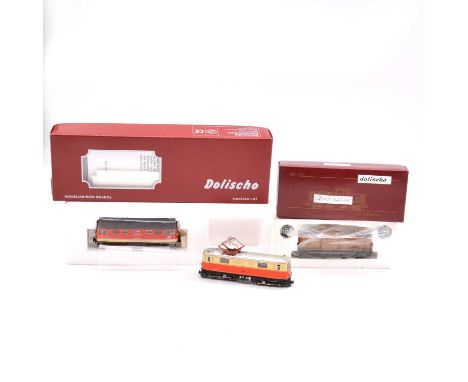 HOe gauge model railway locomotives, three including Dolischo ref 20957 OBB 2095-13; Rukn V 51901 militar lok; and a loose Ro