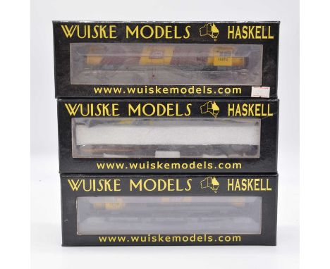 Wuiske Models Haskell HOn3 1/2 gauge model railway locomotives, three including ref RTR033 1550 class diesel no.1572H; ref RT