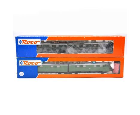 Roco HO gauge model railway double-electric locomotives, two including ref 63771 SBB Ae 8/14 11852; ref 43770 SBB Ae 8/14 118