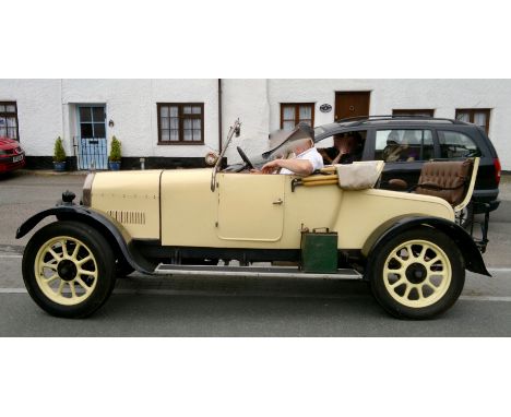 A 1926 Humber 9/20 two seat tourer with Dickey, registration number PF 3182, chassis number 3665L, engine number 5527, yellow