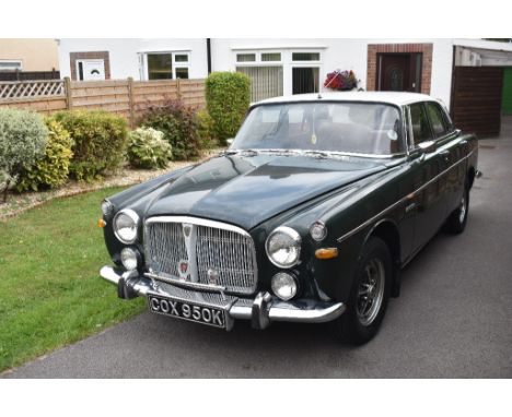 A 1972 Rover P5B Coupé, registration number COX 950K, chassis number 845068860, engine number 84017664, silver birch over Ard