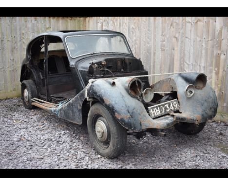 A 1949 Jaguar MkV 3.5L saloon project, registration number HHO 349, chassis number 620 721, black. One of only 5,926 made, th