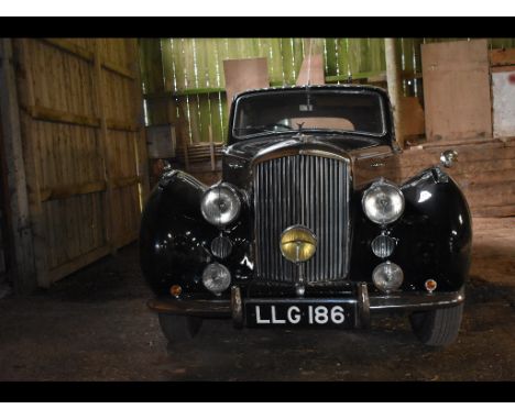 A 1949 Bentley MkVI standard steel sports saloon, registration number LLG 186, chassis number B259DZ, black. This charming an