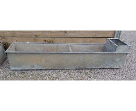Galvanised garden trough - Approx length 248cm 
