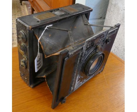 C. P. Goerz - Berlin folding camera with Royal Naval brass plaque - Circa 1905