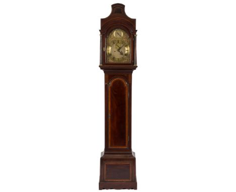 Thomas Haley, London a mahogany long case clock: the eight-day day duration, five-pillar movement striking the hours on a bel